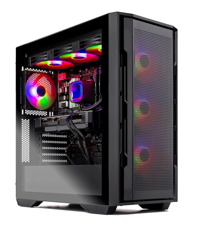 Skytech Rampage Gaming PC, Ryzen 7 7800X3D 4.2 GHz (5GHz Turbo Boost), NVIDIA RTX 4070 Super 12GB GDDR6X, 2TB SSD, 32GB DDR5 RAM 5600 RGB, 750W Gold PSU, 360mm AIO, Wi-Fi, Win...