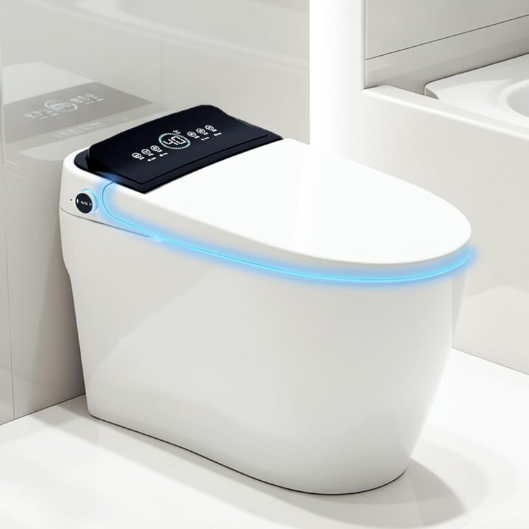 Smart Toilet, One-Piece Bidet Toilet for Bathroom, Modern Elongated Tankless Toilet with Heated Seat, Warm Water Wash, Dual Auto Flush, Foot Sensor Flush, LED Display, Warm...