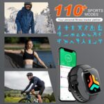 Smart Watch for Men Women(Answer/Make Calls), 1.95" HD Touch Screen Fitness Watch with Sleep Heart Rate Monitor, 110+ Sports Modes, IP68 Waterproof Activity Trackers Compatible...