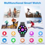Smart Watch for Men Women (Answer/Make Calls), Smartwatch for Android iPhone, 1.39" Fitness Trackers with Heart Rate Blood Oxygen Sleep Monitor Pedometer (Black)