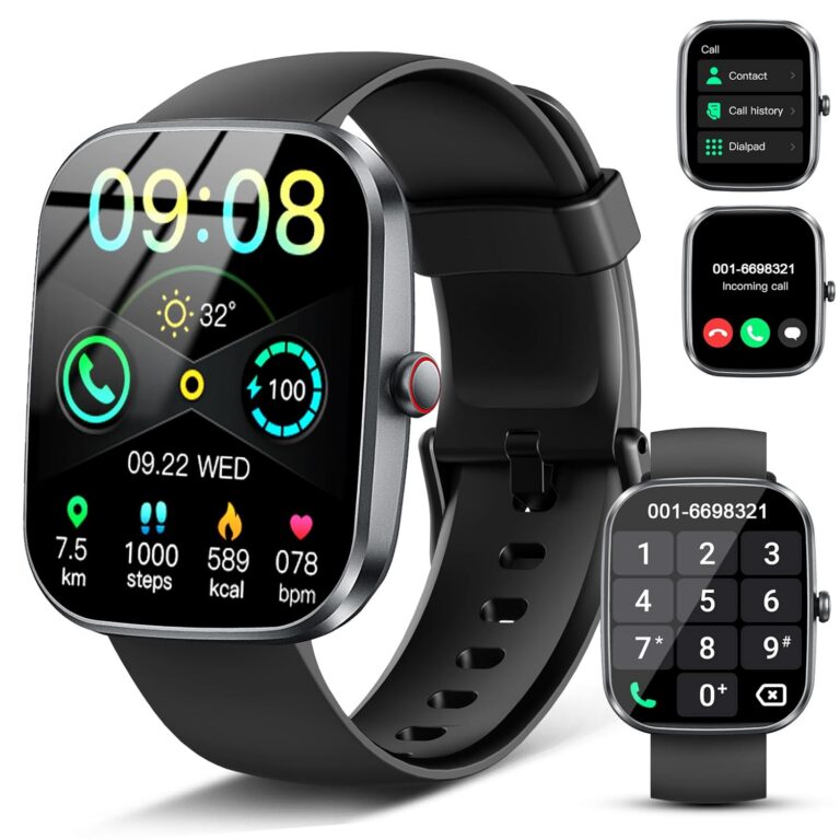 Smart Watch for Men Women with Bluetooth Call 1.91" HD Touch Screen Fitness Watch with 24H Sleep/Heart Rate Monitor, 120+ Sports Modes Fitness Tracker Smartwatch with IP68...