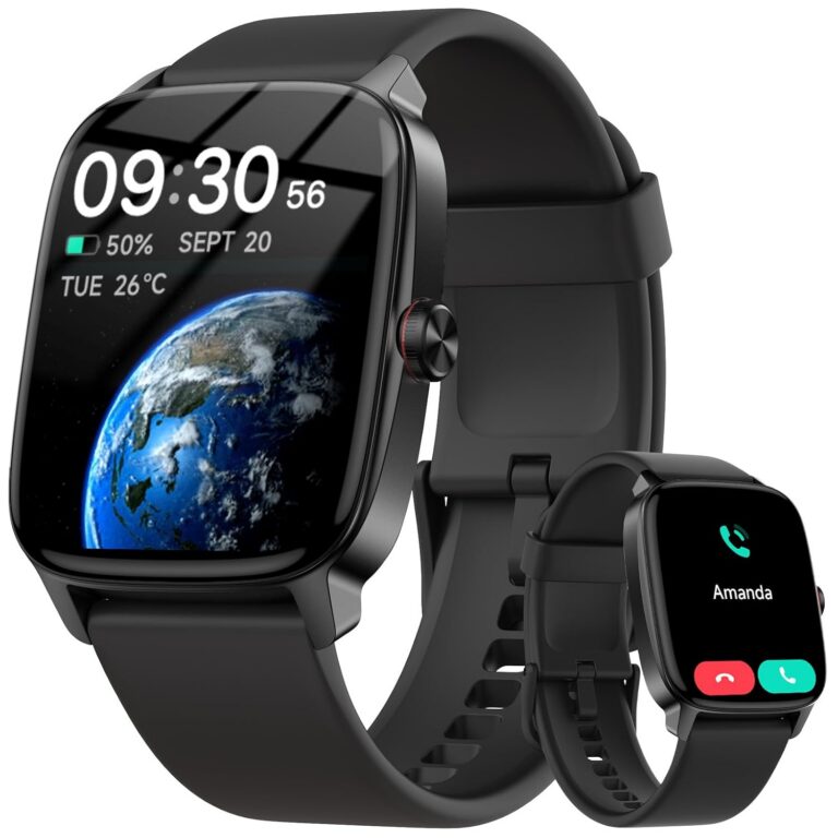 Smart Watches for Men Women with Bluetooth Calling, Heart Rate Sleep Monitor, 1.85 Inch Screen, DIY Dial, 100+ Sports Modes, AI Built-in Fitness Tracker, IP68 Waterproof,...