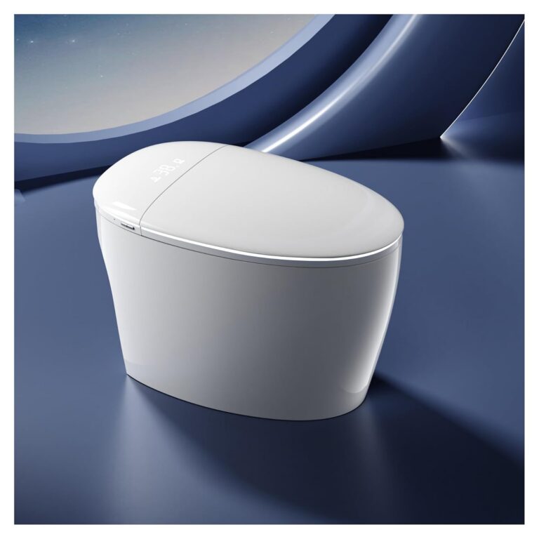SmartSylva Smart Toilet with Built in Luxury Bidet, Heated Seat,Dryer, Elongated Japanese Toilet with Auto Flush, Auto Open and Close Lid, Temp Display