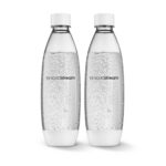Sodastream 1L Fuse White Bottles Twin Pack - Dishwasher Safe