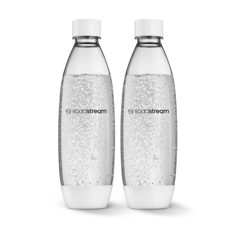 Sodastream 1L Fuse White Bottles Twin Pack - Dishwasher Safe