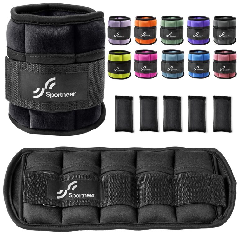 Sportneer Adjustable Ankle Weights 1 Pair 2 4 6 8 10 Lbs Leg Weight Straps for Women Men, Weighted Ankle Weights Set for Gym, Fitness, Workout, Walking, Jogging,1-5 lbs Each...