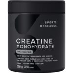 Sports Research Creatine Monohydrate - Pure Micronized Creatine Monohydrate Powder - Improves strength, power, and performance for Women and Men | Non-GMO 60 Servings
