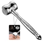Stainless Steel Meat Tenderizer Tool, Premium Meat Mallet with Non-Slip Grip, Dual-Sided Kitchen Mallet Ideal for Tenderizing Steak, Poultry & Chicken Cutlet, Dishwasher Safe...