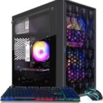 STGAubron Gaming PC Desktop, Intel Core i7 8th up to 4.1GHz, Radeon RX 560 4G, 16GB DDR4, 512GB SSD, WiFi 6, BT 5.2, RGB Fan x2, Windows 11 Home