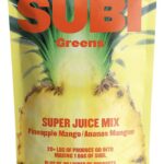 SUBI Greens Superfood Pineapple Mango Vegetable Powder, 20+ pounds of fruits and vegetables go into 1 bag, Made in Canada, Superfood Ingredients: Matcha, Kale, Barley Grass,...
