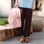 SUIKIHUM Aesthetic Daypack Backpack, Water-Resistant, Featuring Touch-Fastener and Anti-Theft Pockets