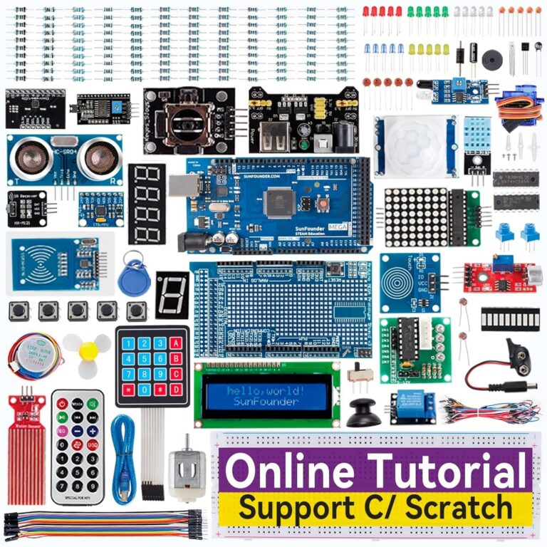 SunFounder Project The Most Complete Electrnoics Starter Kit Compatible with Arduino Mega 2560 R3 Mega328 Nano, 73 Tutorials Included