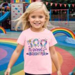 SUPEYA 100 Days of School Shirt Kids: Toddler Kindergarten Shirts Girls Happy 100th Day of School Celebration Gifts Tops