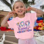 SUPEYA 100 Days of School Shirt Kids: Toddler Kindergarten Shirts Girls Happy 100th Day of School Celebration Gifts Tops