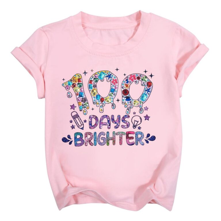 SUPEYA 100 Days of School Shirt Kids: Toddler Kindergarten Shirts Girls Happy 100th Day of School Celebration Gifts Tops