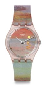 Swatch Unisex Casual Bioceramic Watch Pink Art Journey Turner's Scarlet Sunset
