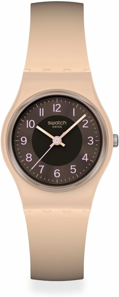 Swatch Womens Casual Watch Brown Bio-sourced Quartz Espresso Charm