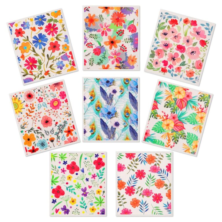 Swedish Dishcloths for Kitchen Dishes, 8 Pack Reusable Cleaning Cloths Replace Paper Towels Swedish Towels Cleaning Rags Eco Friendly Biodegradable for Home Office Wipes