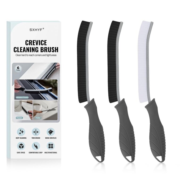 SXhyf Cleaning Brush - Hard Bristle Crevice Cleaning Brush, Multifunctional Gap Cleaning Scrub Brush, Cleaning Tools for Household Use, Home, Kitchen, Bathroom, Window, Vehicle,...