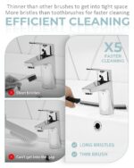 SXhyf Cleaning Brush - Hard Bristle Crevice Cleaning Brush, Multifunctional Gap Cleaning Scrub Brush, Cleaning Tools for Household Use, Home, Kitchen, Bathroom, Window, Vehicle,...