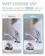 SXhyf Cleaning Brush - Hard Bristle Crevice Cleaning Brush, Multifunctional Gap Cleaning Scrub Brush, Cleaning Tools for Household Use, Home, Kitchen, Bathroom, Window, Vehicle,...