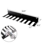 Tebery 9 Hook Home Gym Storage Rack Wall Mount, Fitness Equipment Organizer, Metal Gym Accessory Hanger for Exercise Bands, Jump Ropes, Barbells, Lifting Belts