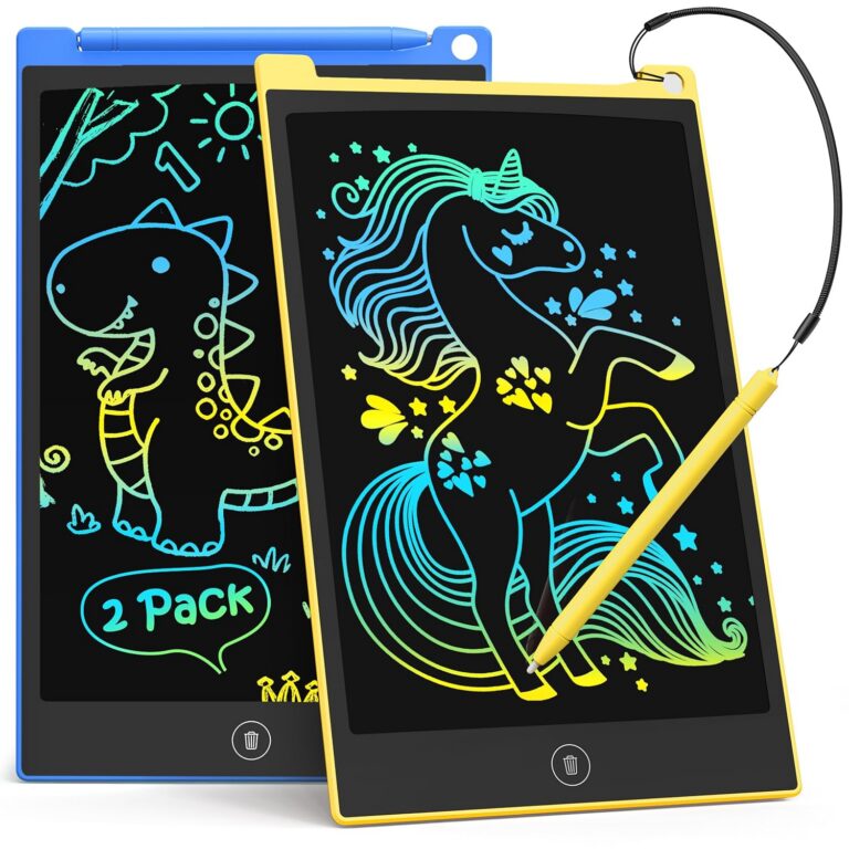 TECJOE 2 Pack LCD Writing Tablet, 10 Inch Colorful Doodle Board for Kids, Electronic Drawing Tablet Drawing Pads,Kids Travel Games Activity for Learning,Gifts for 3–6-Year-Old...