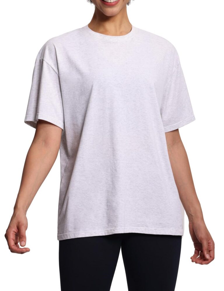 THE GYM PEOPLE Women's Casual Oversized T-Shirts Summer Crewneck Short Sleeve Workout Basic Tee Tops