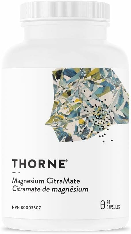 Thorne Magnesium Citramate - Magnesium with Citrate-Malate to Support Energy Production, Heart and Lung Function, and Metabolism of Sugar and Carbs - 90 Capsules - 90 Servings