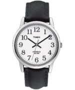 Timex Easy Reader Black Leather Strap Watch