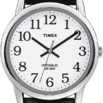 Timex Easy Reader Black Leather Strap Watch