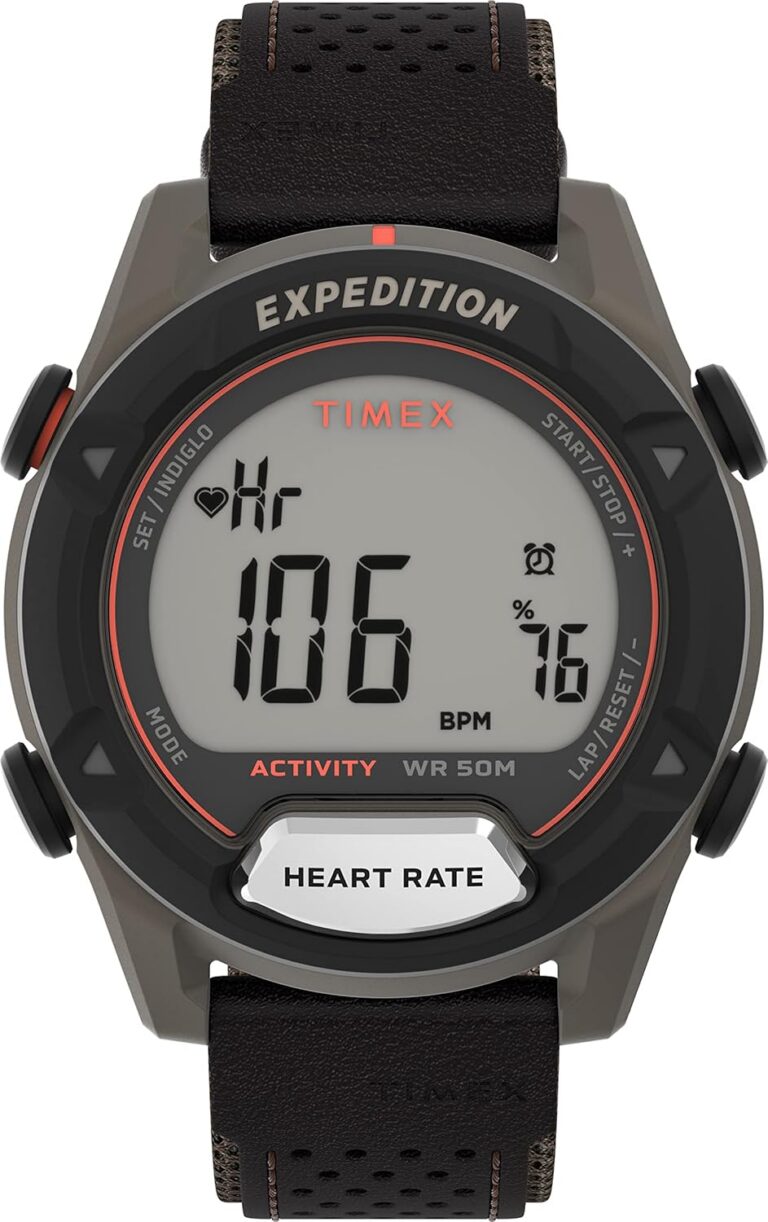 Timex Men's Expedition® Trailblazer+ 43mm Brown Fabric/Leather Strap Watch (Model: TW4B27100GP)