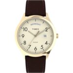 Timex Modern Easy Reader Brown Leather Strap Watch