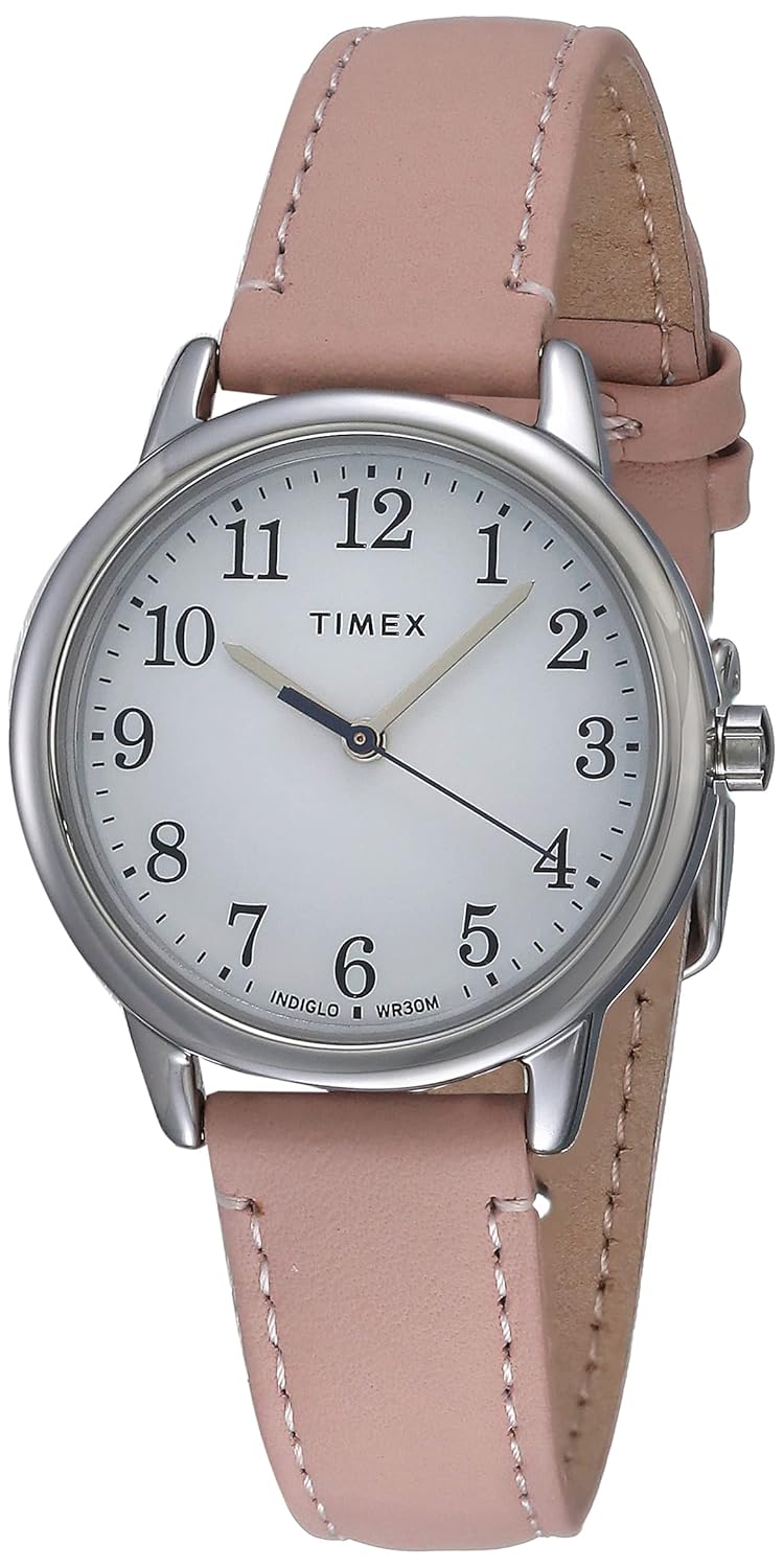 Timex Women's Easy Reader Leather Strap 30mm Watch