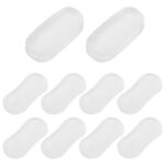 Tinoaly 10pcs Clear Toilet Seat Bumpers Set, 2 Sizes Strong Adhesive Toilet Seat Bumpers Lid Buffers Replacement Parts Accessories for Home Hospital Hotel