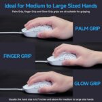 TMKB Falcon M1SE Ultralight Honeycomb Gaming Mouse, High-Precision 12800DPI Optical Sensor, 6 Programmable Buttons, Customizable RGB, Drag-Free Paracord, Ergonomic Wired Gaming...