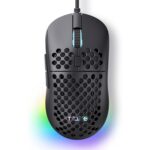 TMKB Falcon M1SE Ultralight Honeycomb Gaming Mouse, High-Precision 12800DPI Optical Sensor, 6 Programmable Buttons, Customizable RGB, Drag-Free Paracord, Ergonomic Wired Gaming...