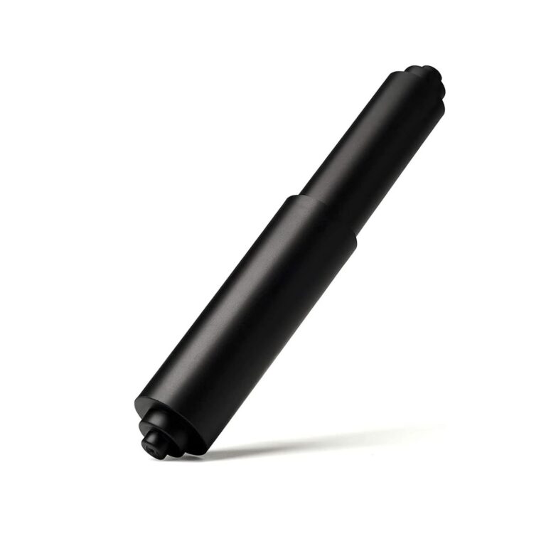 Toilet Paper Holder Toilet Tissue Roll Holder Replacement Roller Spring Spindle, Black