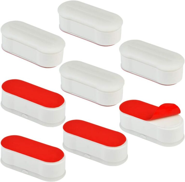 Toilet Seat Bumper Replacement Kit for Bidet with Strong Adhesive, 8 Pcs Topbuti Universal White Toilet Seat Bumpers Pads for Use with Bidets Stick On for Home and Hotel