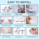 Toilet Seat Hinge Bolts Kit Quick Release Top Hinge Fixings Expanding Rubber Toilet Seat Replacement Parts for Home Bathroom 2 Pcs