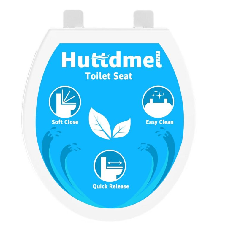 Toilet Seat Round 16.5 Inch & Quick Release - Quick Connect, Standard Toilet Lid Soft Close, PP Material Safe & Easy Clean and Install, Sturdy Accessories Never Loosen, White...