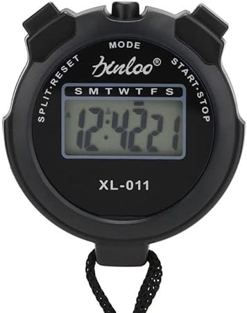 TopHomer Handheld Stopwatch Digital Chronograph Sport Counter Training Eletronic Count Up Timer Stop Watch with Large Display Black