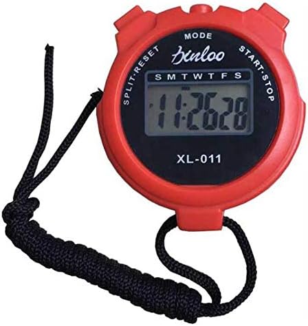 TopHomer Handheld Stopwatch Digital Chronograph Sport Counter Training Eletronic Count Up Timer Stop Watch with Large Display Red