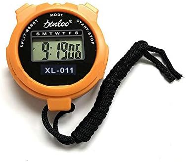 TopHomer Handheld Stopwatch Digital Chronograph Sport Counter Training Eletronic Count Up Timer Stop Watch with Large Display Orange
