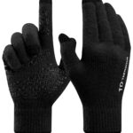 TRENDOUX Merino Wool Winter Gloves for Men Women, Cold Weather Warm Touchscreen Unisex, Non-slip, Knit Elastic Cuff