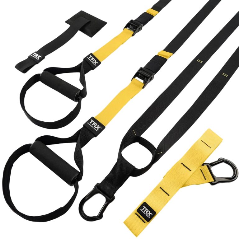 TRX All In One Suspension Training System: Full Body Workouts for Home, Travel, and Outdoors | Includes Indoor & Outdoor Anchors, Workout Guide and Video Downloads