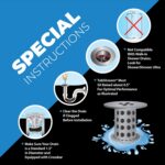 TubShroom Tub Hair Catcher Drain Protector, Fits 1.5 inch-1.75 inch, Gray