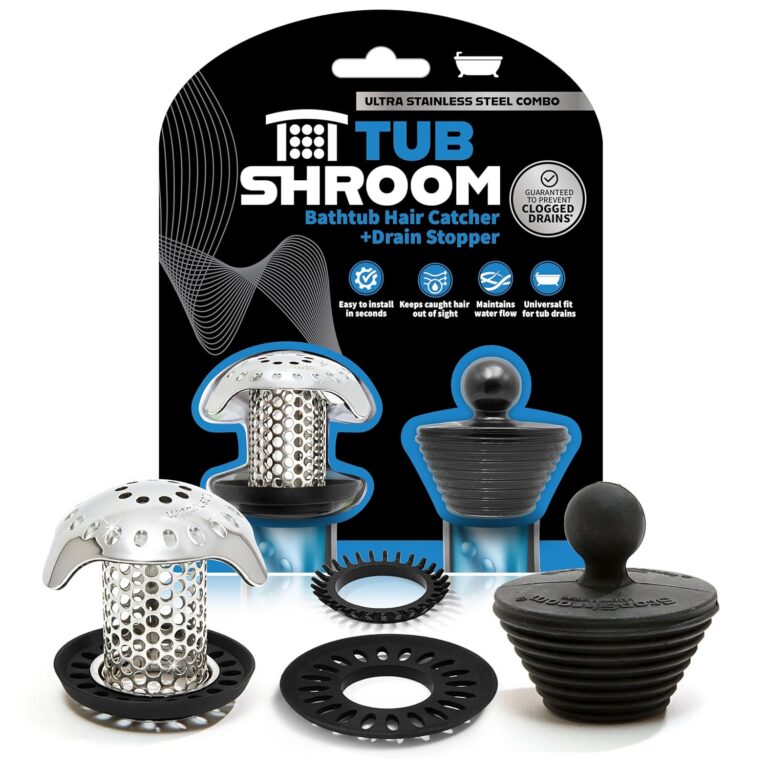 TubShroom Ultra Revolutionary Bath Tub Drain Protector Hair Catcher/Strainer/Snare Stainless Steel