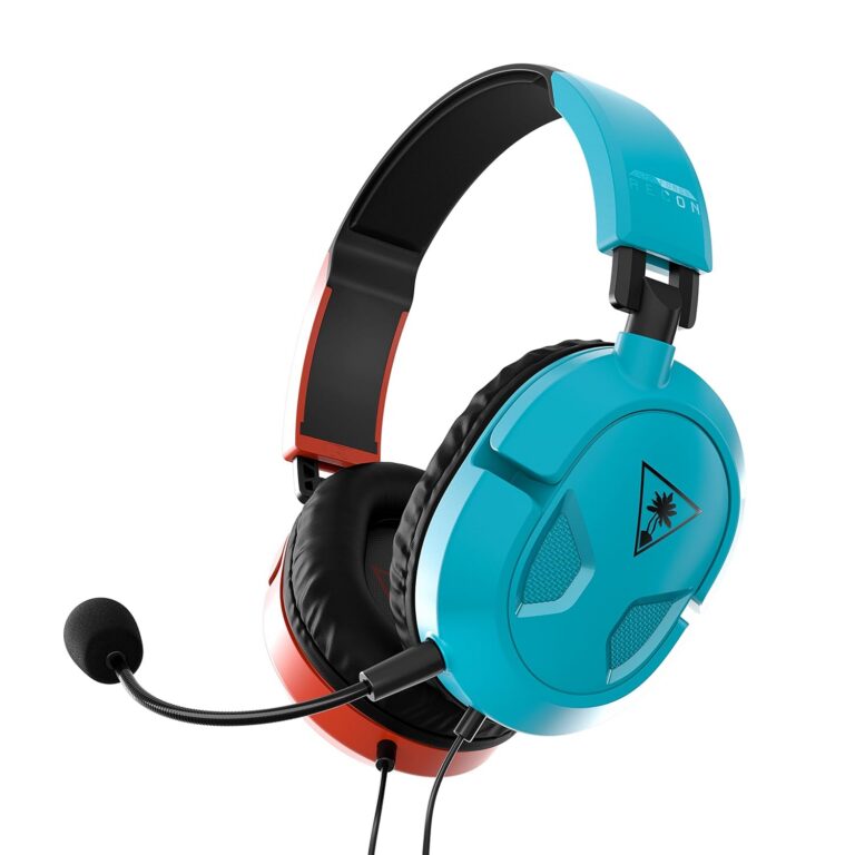 Turtle Beach Recon 50 Gaming Headset for Nintendo Switch, Xbox Series X|S, Xbox One, PS5, PS4, PlayStation, Mobile, & PC with 3.5mm – Removable Mic, 40mm Speakers – Red/Blue