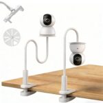 Universal Crib Monitor Mount: Flexible Aluminum Gooseneck & Clip-on Camera Holder Portable Security Shelf for Vtech, Nanit, Hellobaby, Motorola Versatile Nursery Stand （31.5Inch）
